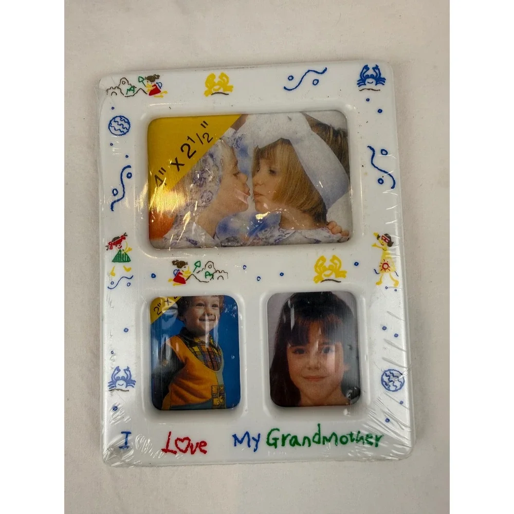 Encore Sales I Love My Grandmother Multi Photo Frame ES-81772 White Ceramic‎